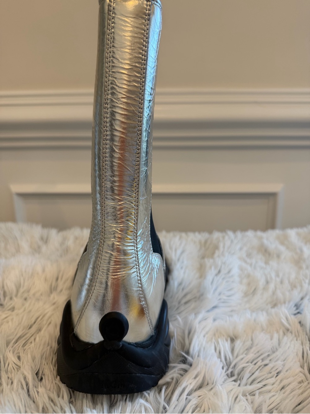 MCM silver Boots Women Size 10 - Picture 15 of 16